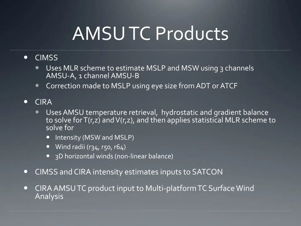 amsu tc products