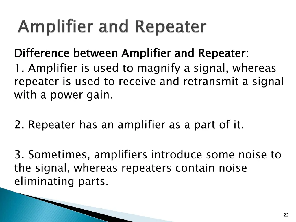 difference between amplifier and 1 amplifier