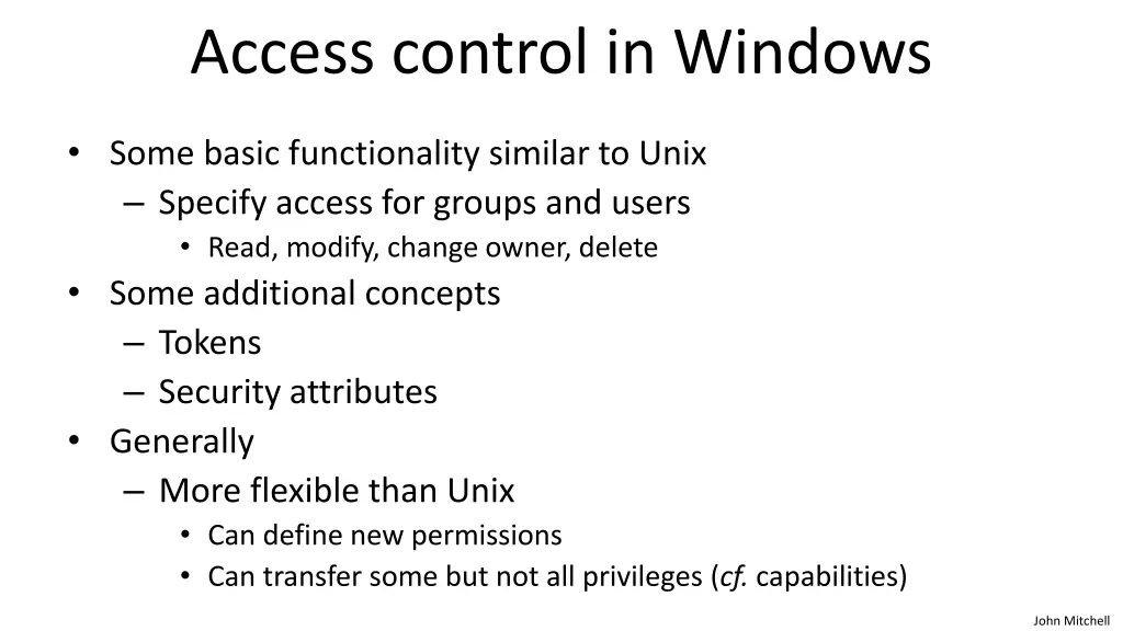 access control in windows