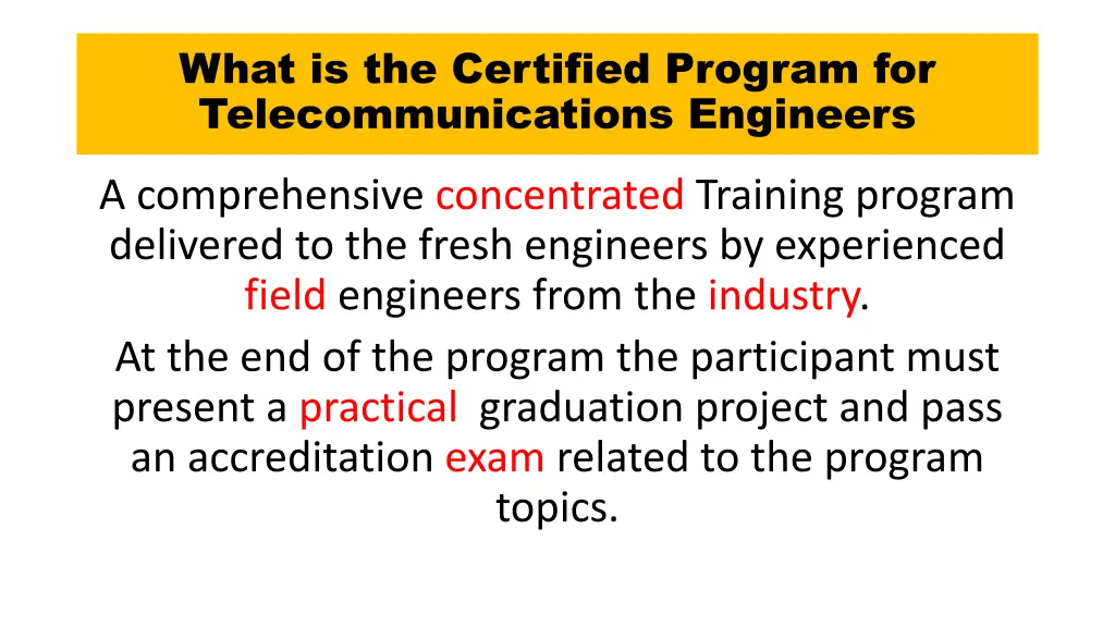what is the certified program