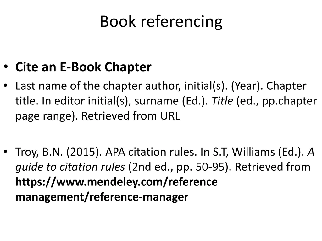 book referencing 3