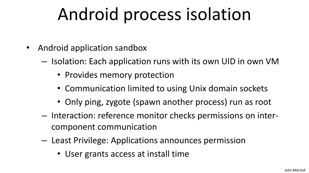 android process isolation