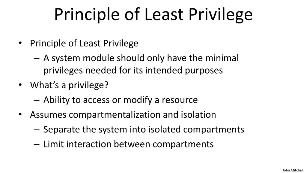 principle of least privilege