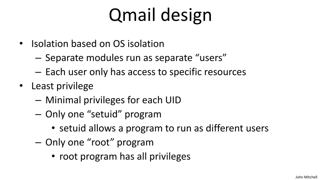 qmail design