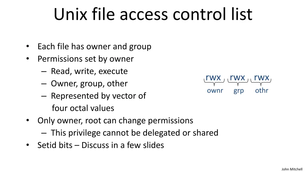unix file access control list