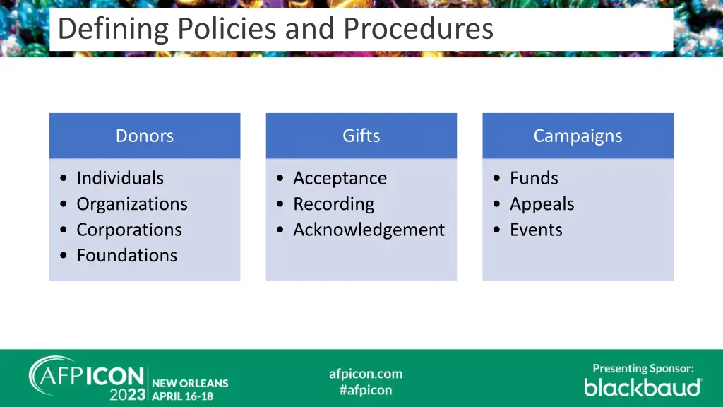defining policies and procedures