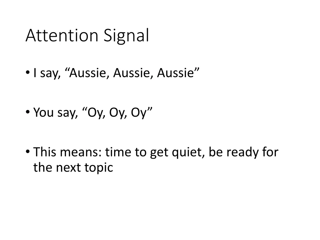 attention signal