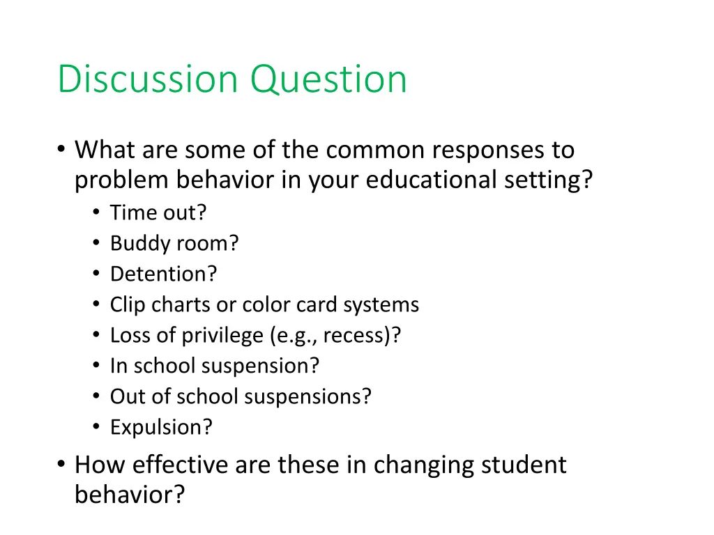 discussion question