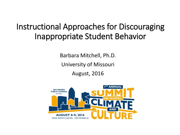 instructional approaches for discouraging