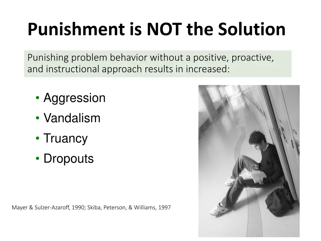 punishment is not the solution