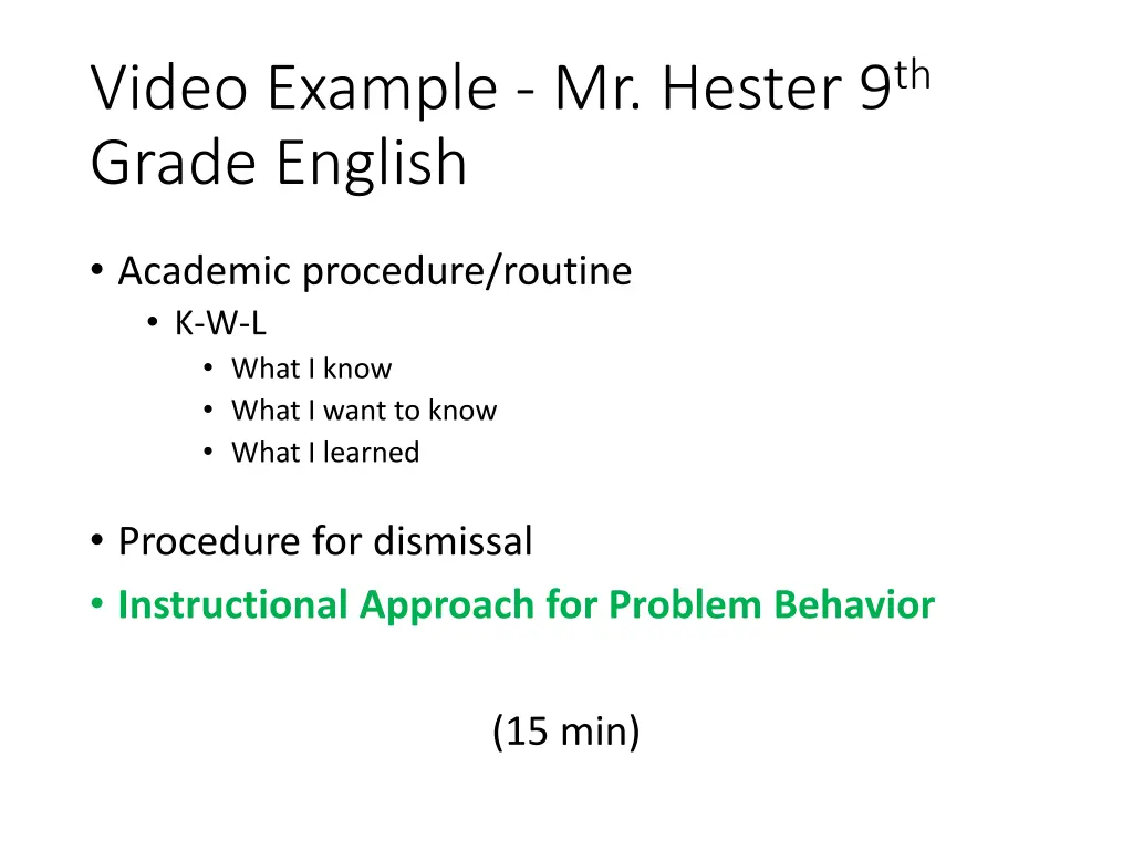video example mr hester 9 th grade english