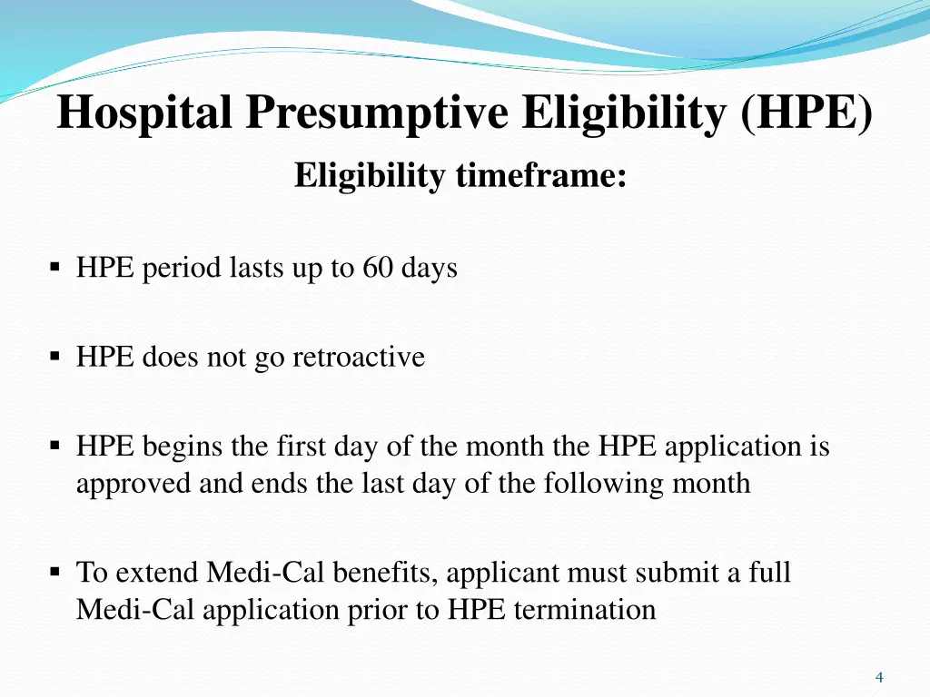 hospital presumptive eligibility hpe eligibility
