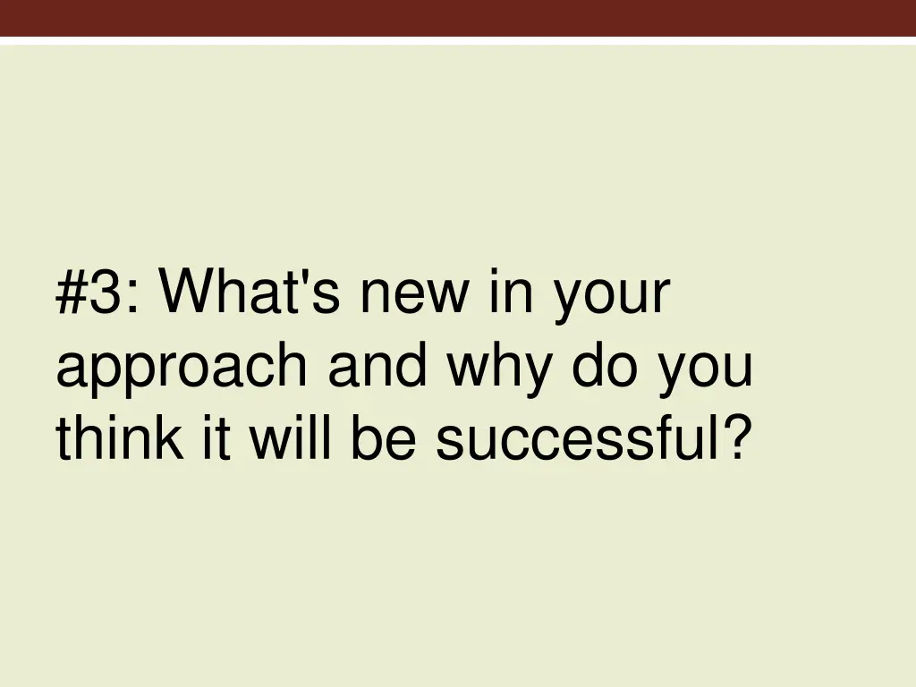 3 what s new in your approach