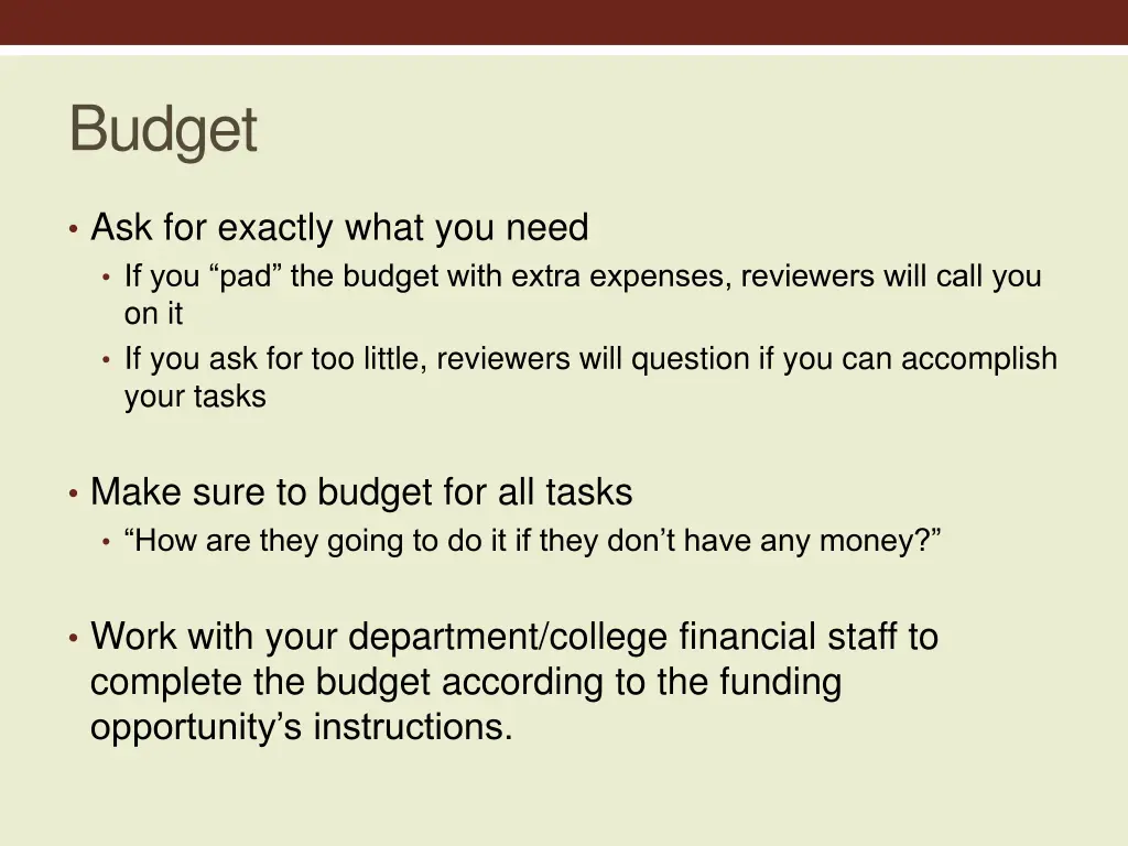 budget