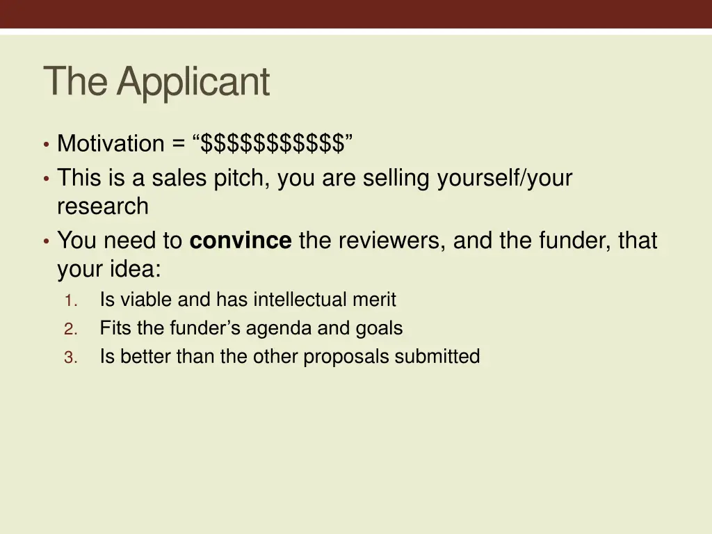 the applicant