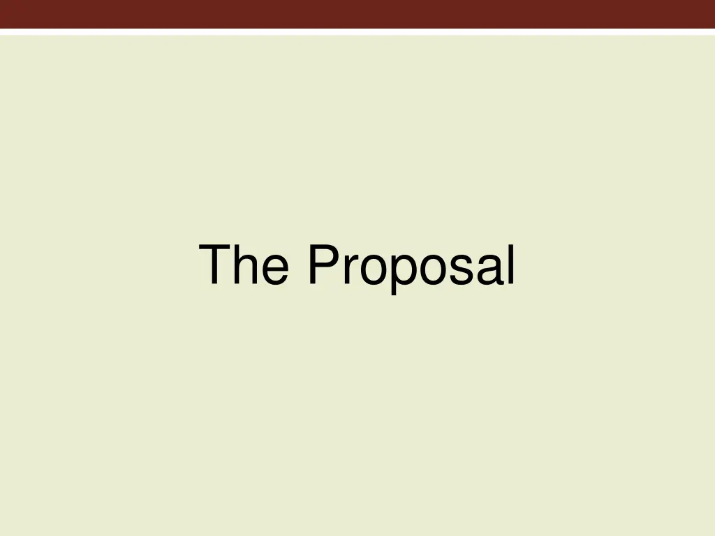 the proposal