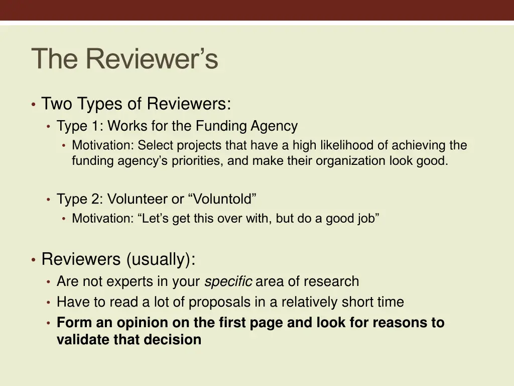 the reviewer s