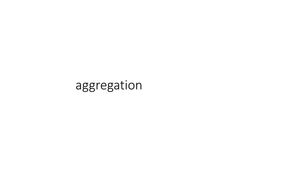 aggregation