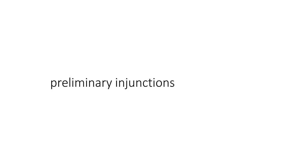 preliminary injunctions