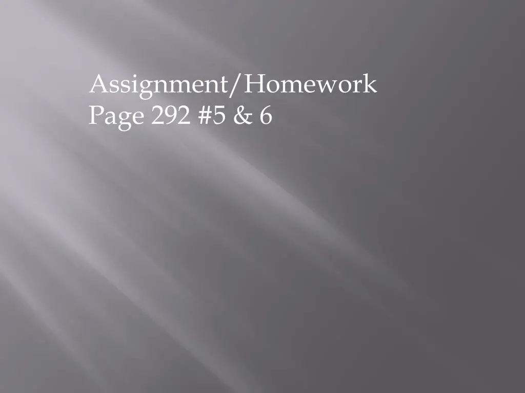 assignment homework page 292 5 6