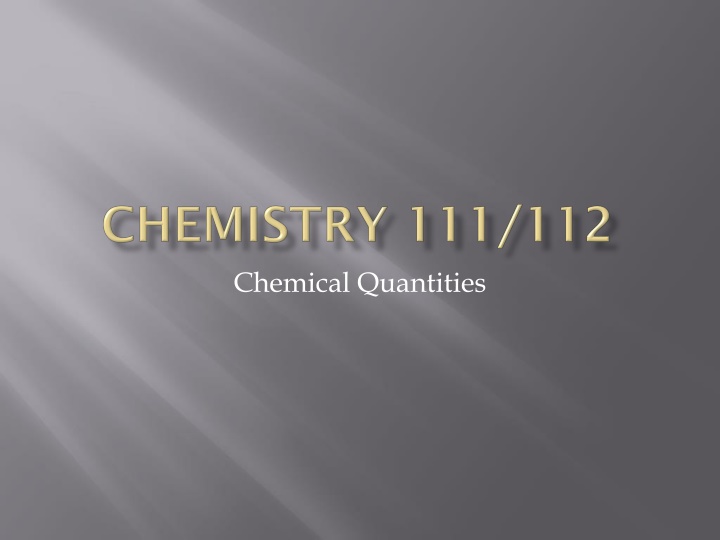 chemical quantities