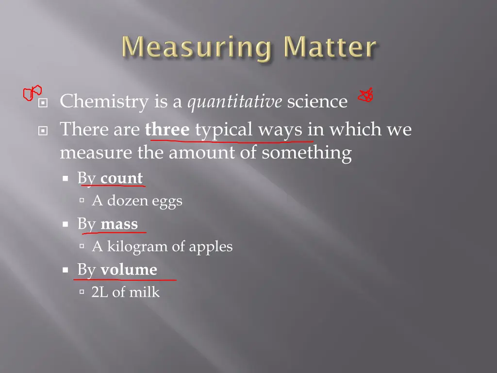 chemistry is a quantitative science there
