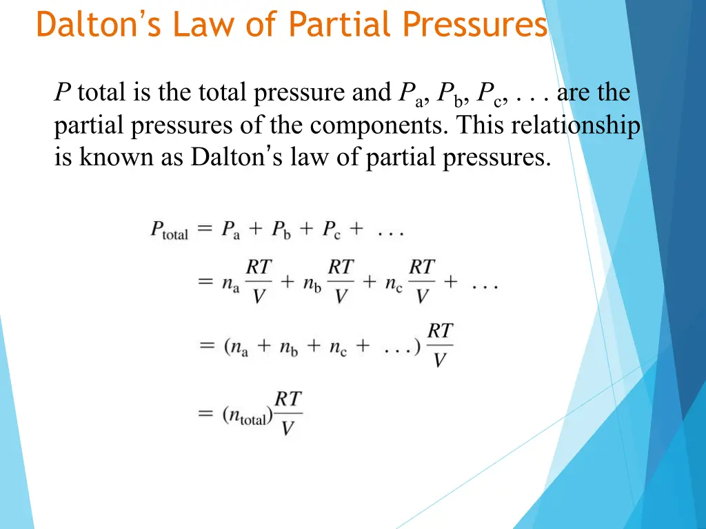 dalton s law of partial pressures 1