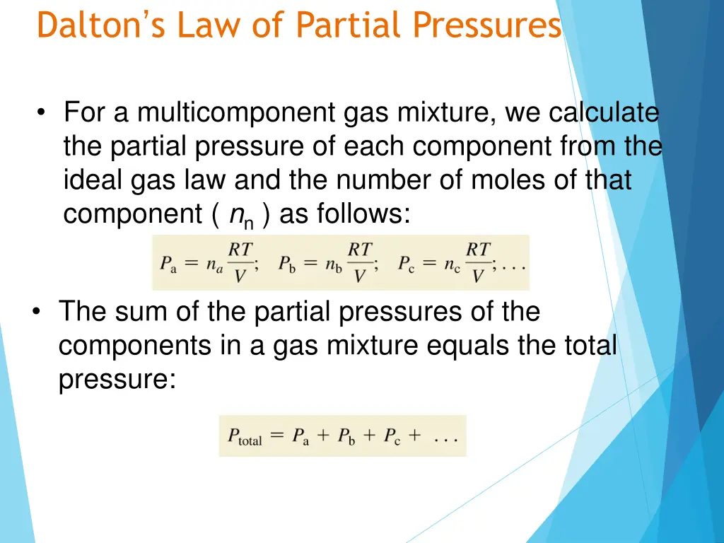 dalton s law of partial pressures