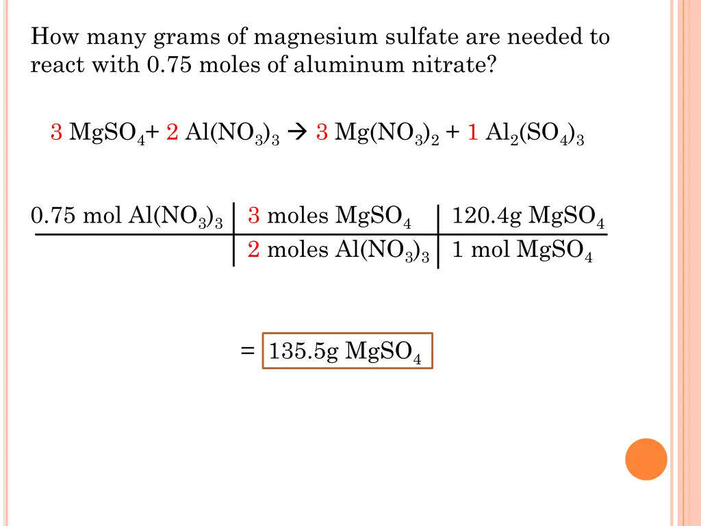 how many grams of magnesium sulfate are needed 1