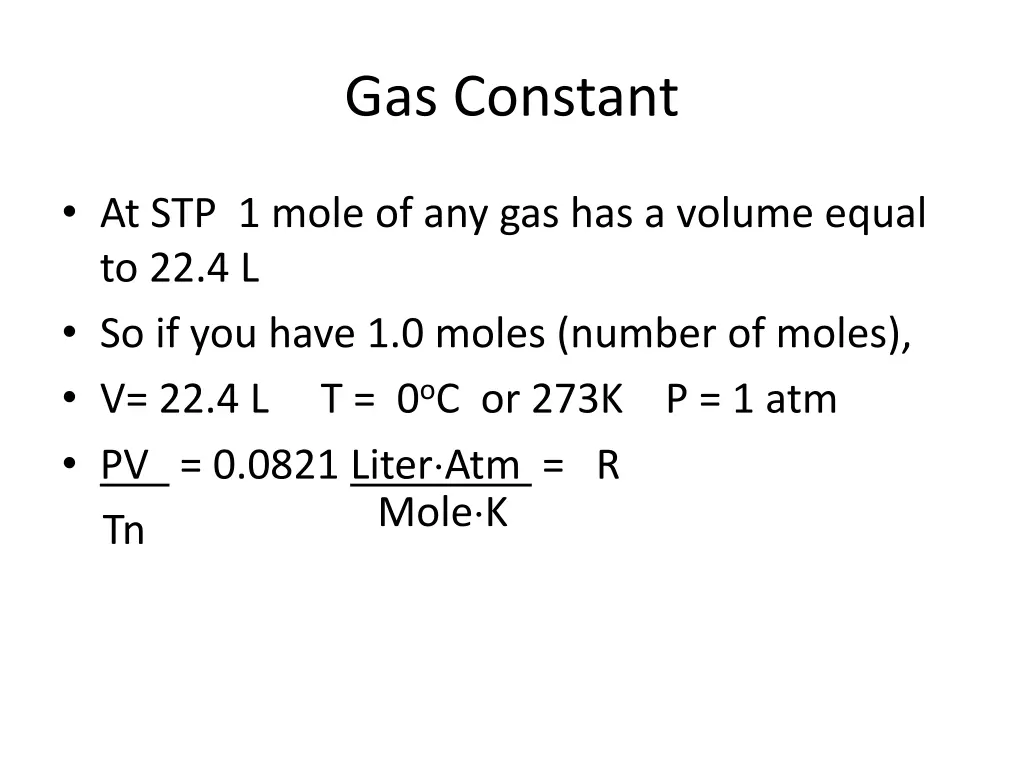 gas constant