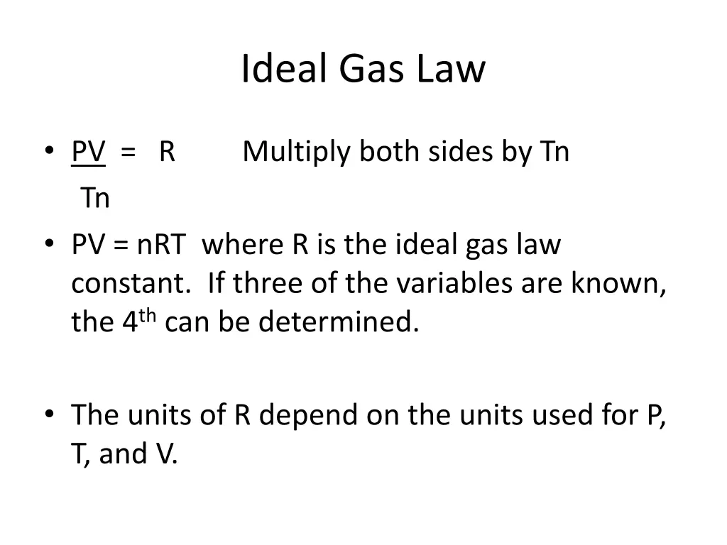 ideal gas law 1