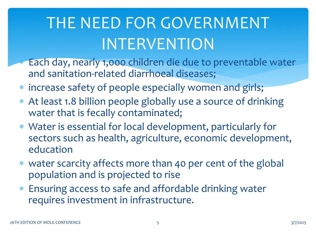 the need for government intervention
