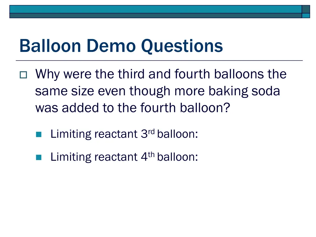 balloon demo questions
