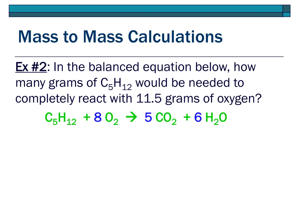 mass to mass calculations 2