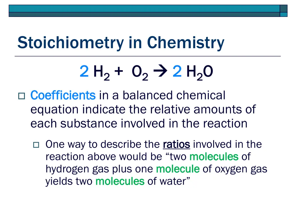 stoichiometry in chemistry