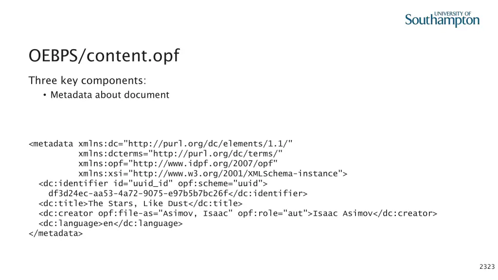 oebps content opf