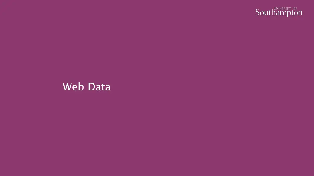 web data