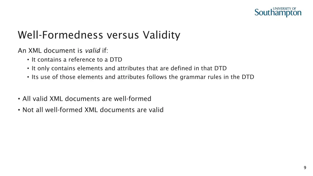 well formedness versus validity 1
