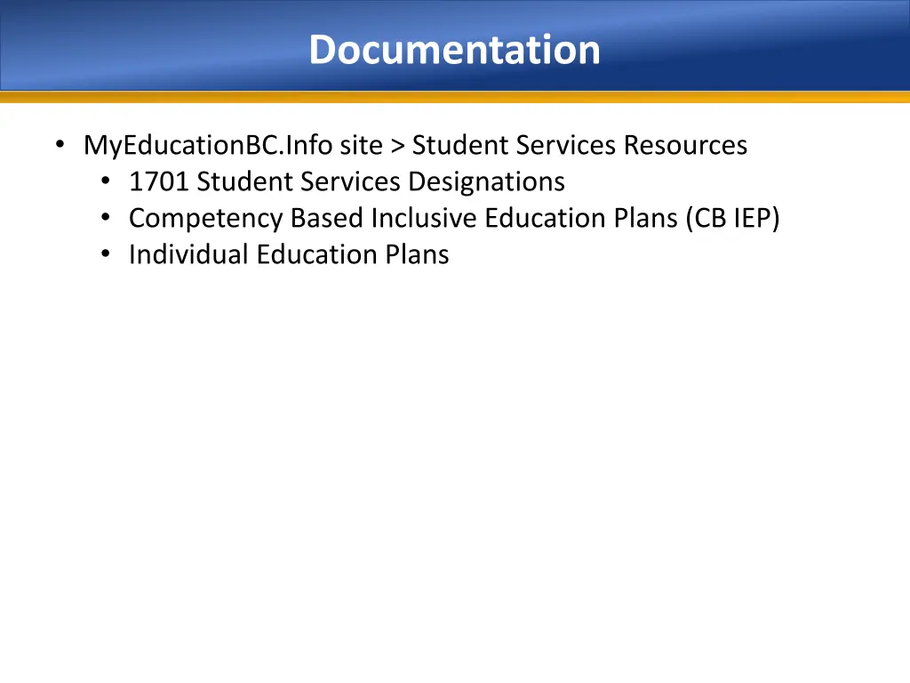 documentation