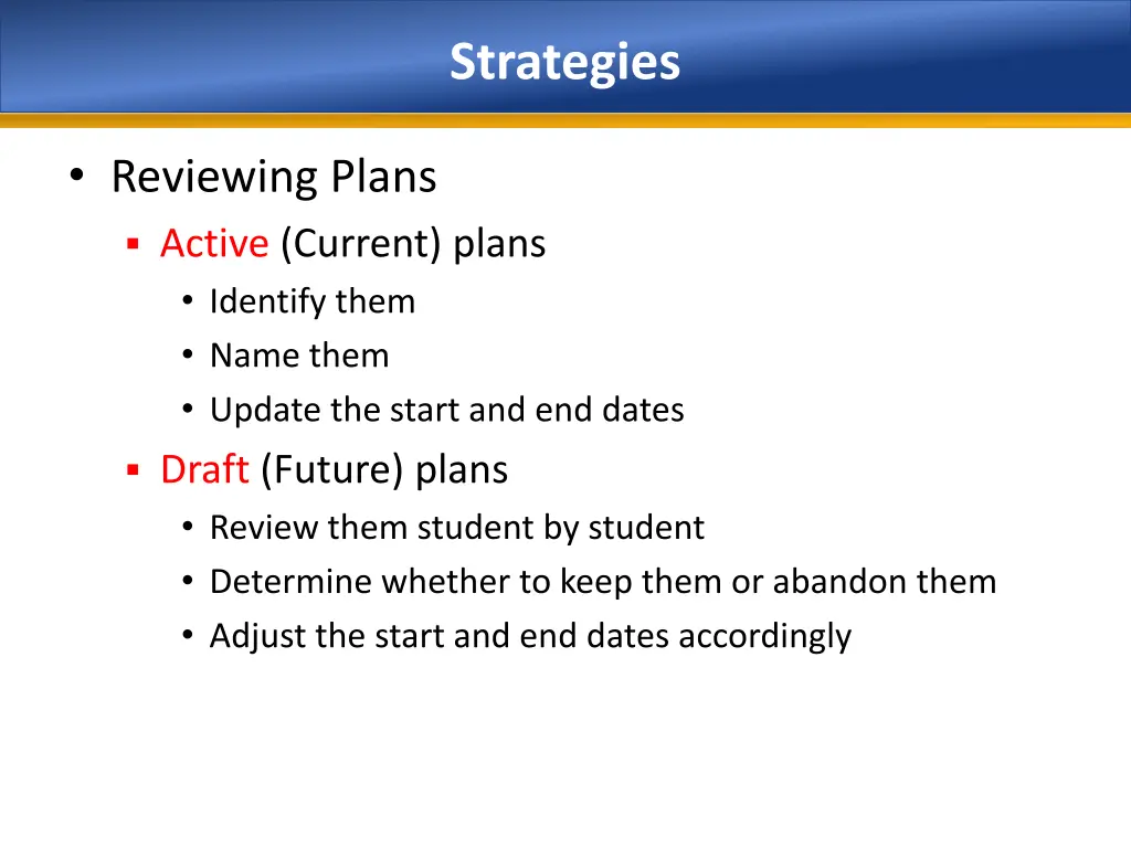 strategies