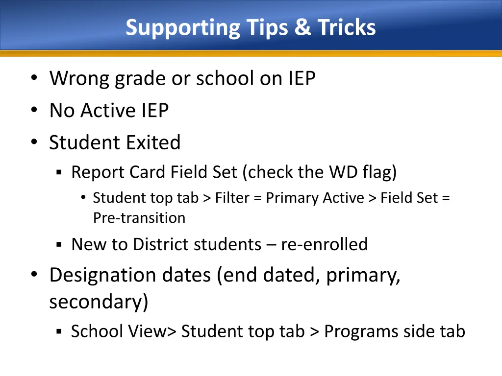 supporting tips tricks