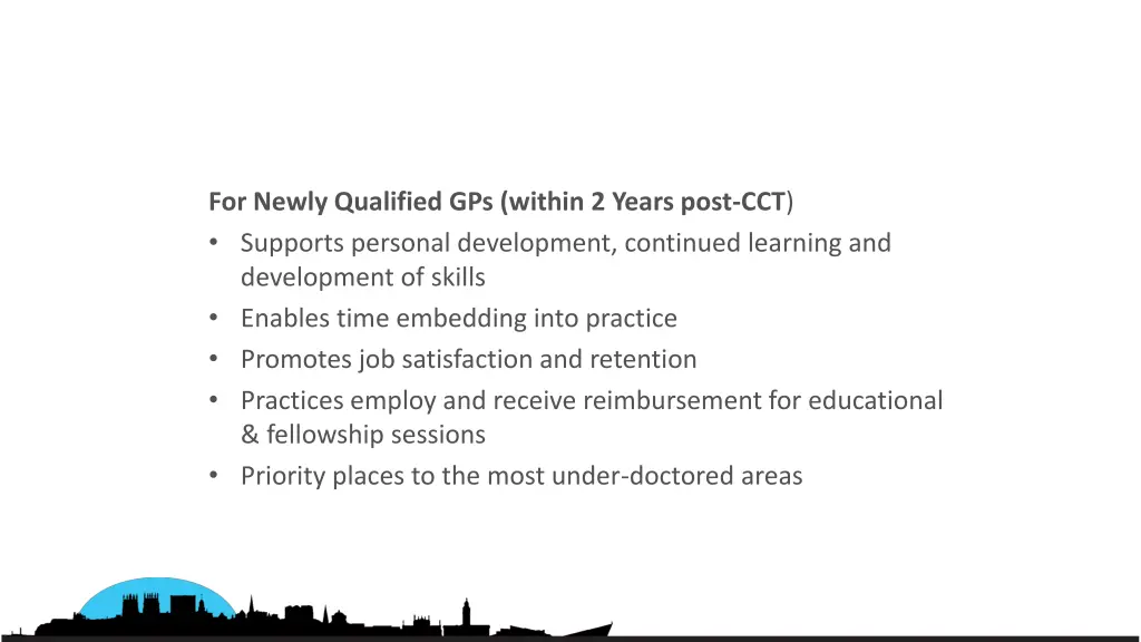 for newly qualified gps within 2 years post