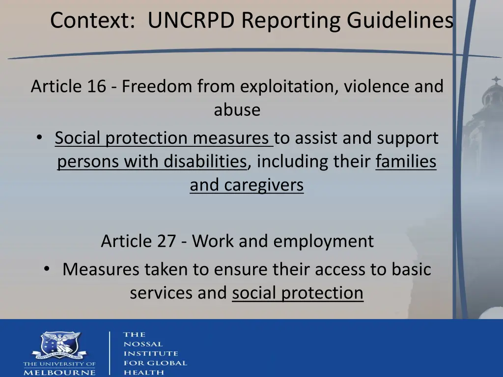 context uncrpd reporting guidelines