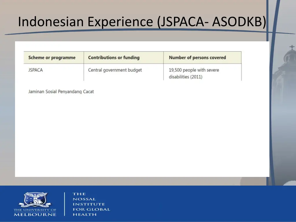 indonesian experience jspaca asodkb
