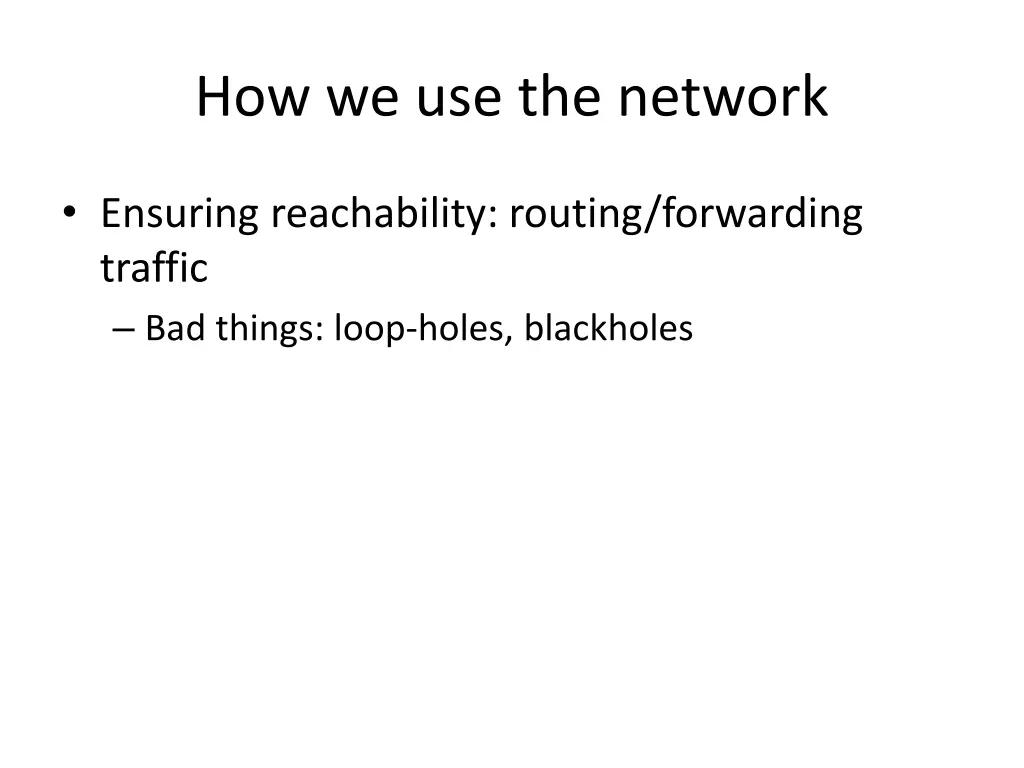 how we use the network