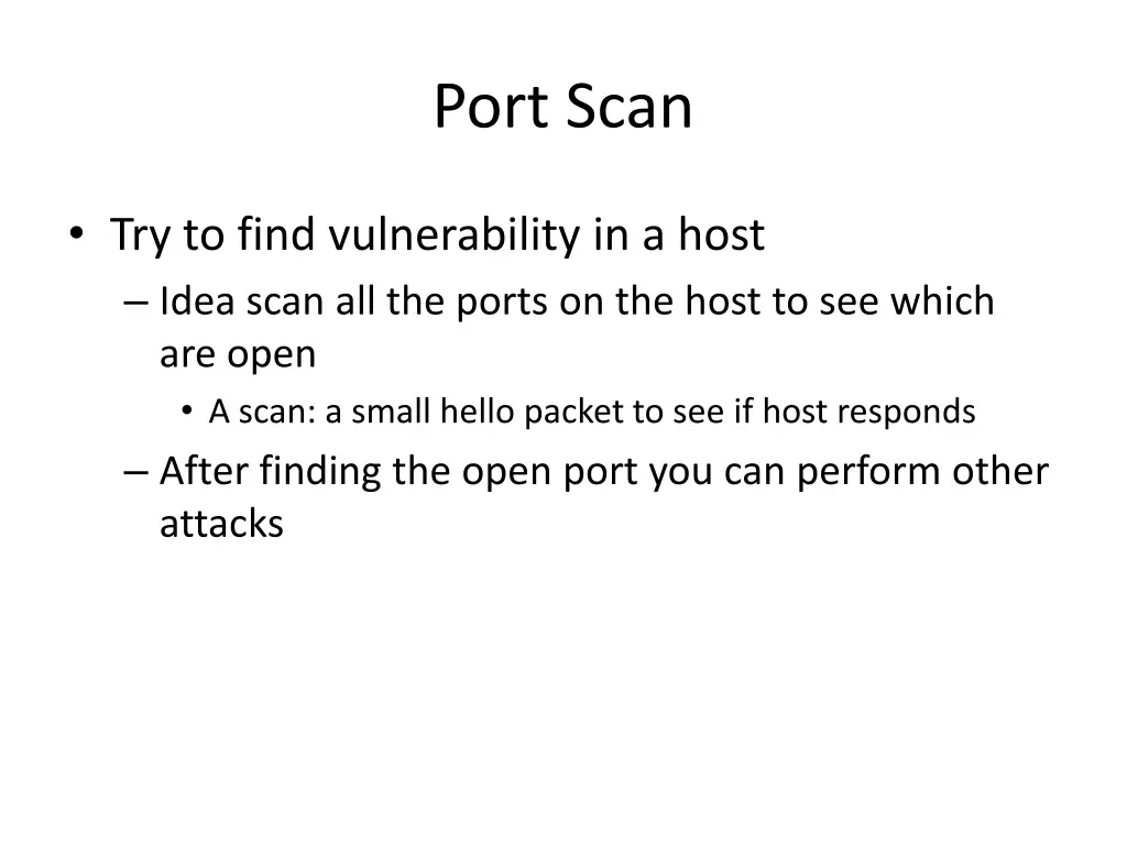 port scan
