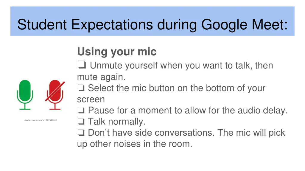 student expectations during google meet 3