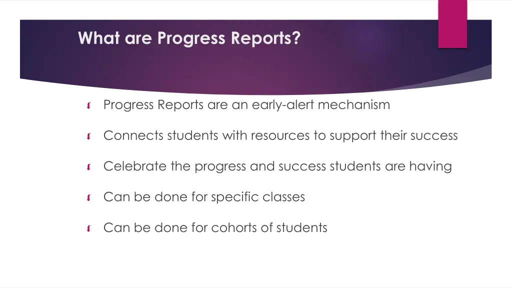 what are progress reports