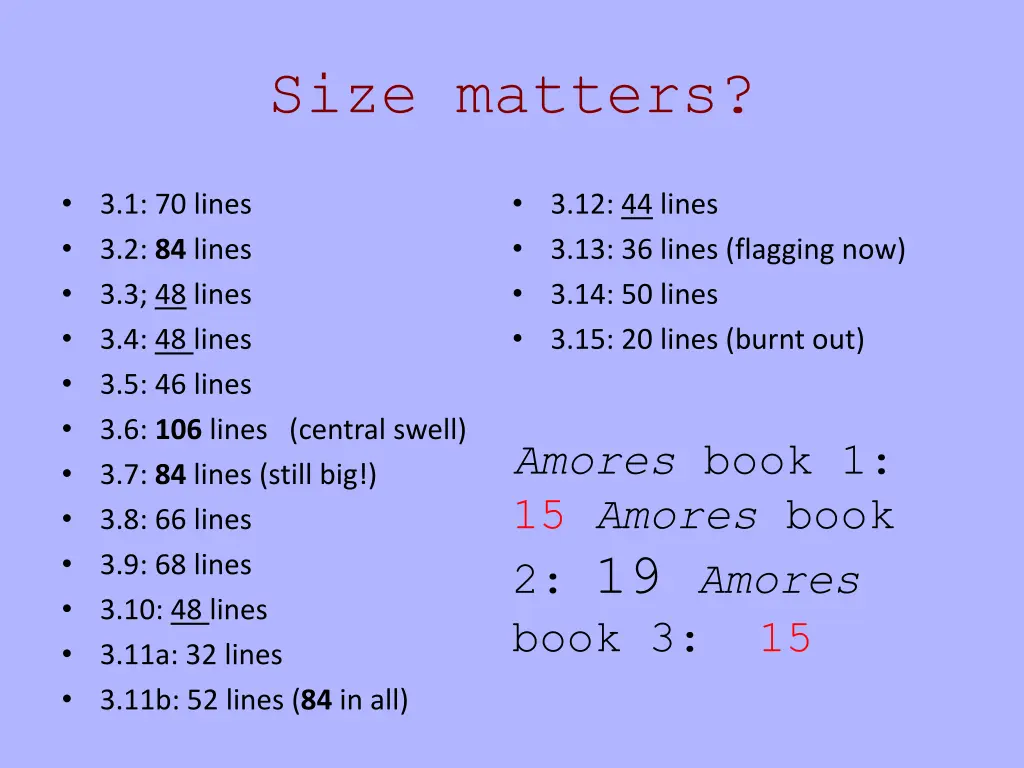 size matters