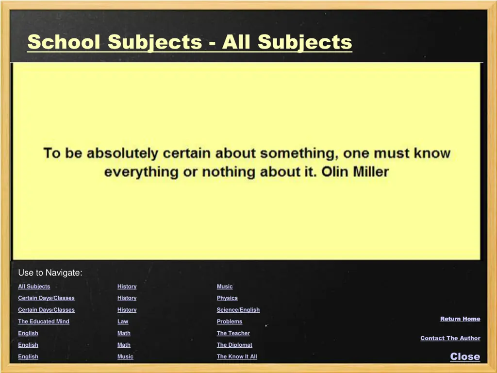 school subjects all subjects